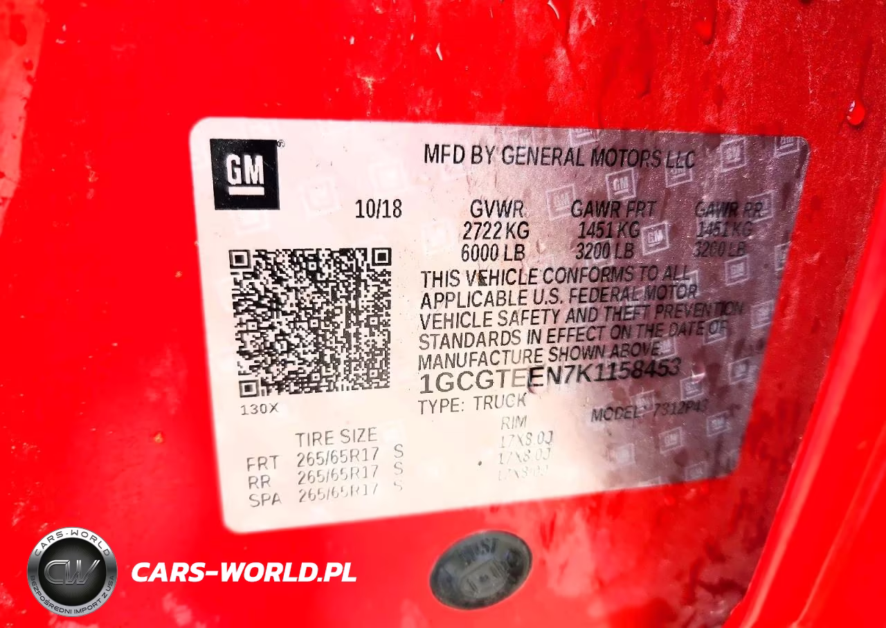 2019 Chevrolet Colorado Zr2 VIN:1GCGTEEN7K1158453 - 12