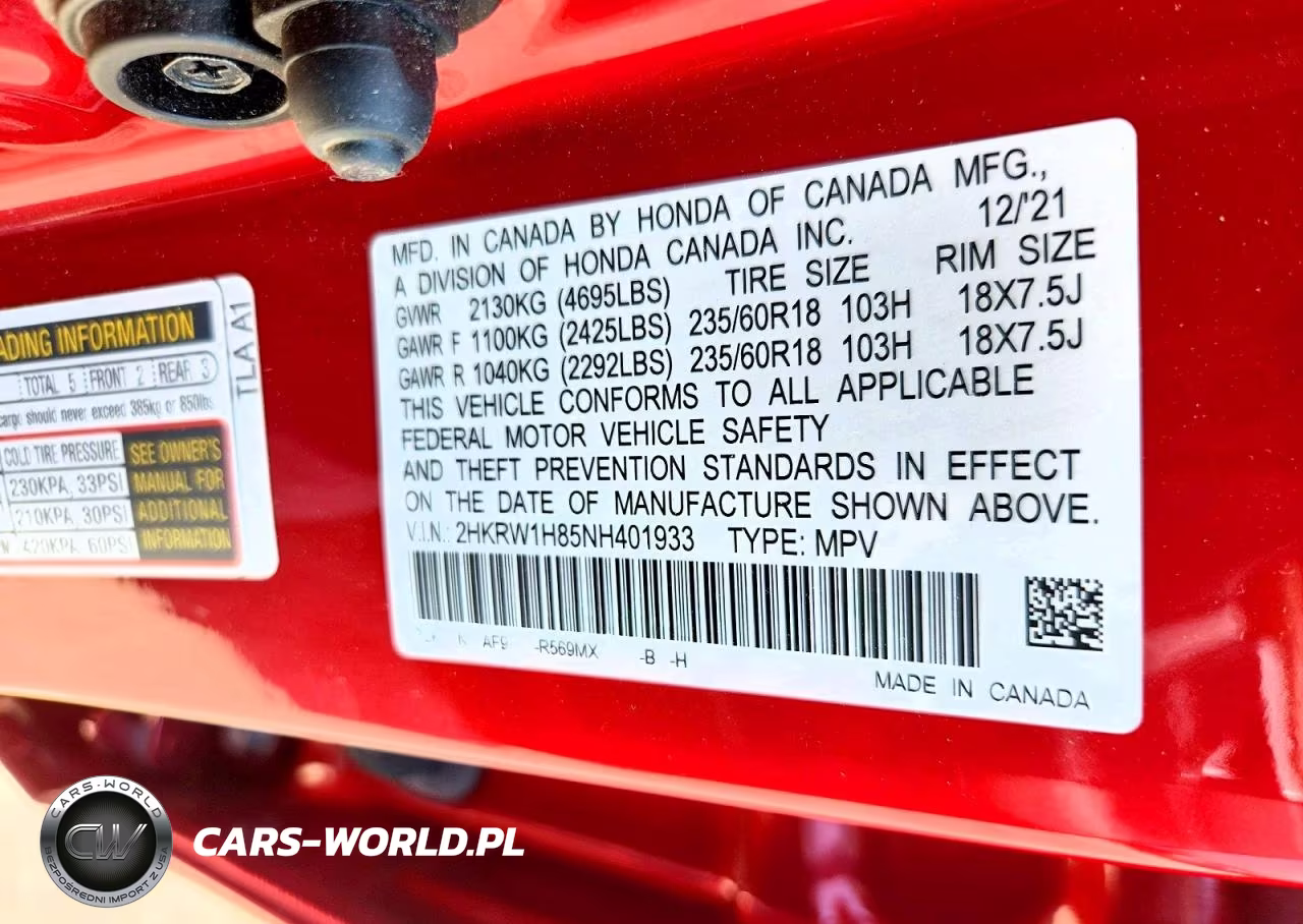 2022 Honda Cr-V Exl VIN:2HKRW1H85NH401933 - 13