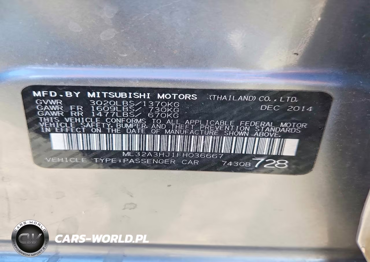 2015 Mitsubishi Mirage De VIN:ML32A3HJ1FH036667 - 12