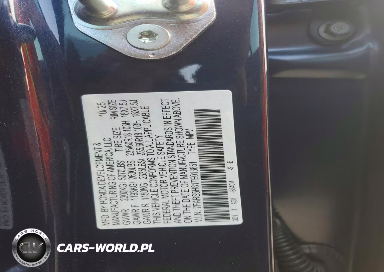 2026 Honda Cr-V Sport-L VIN:7FARS5H81TE013651 - 13