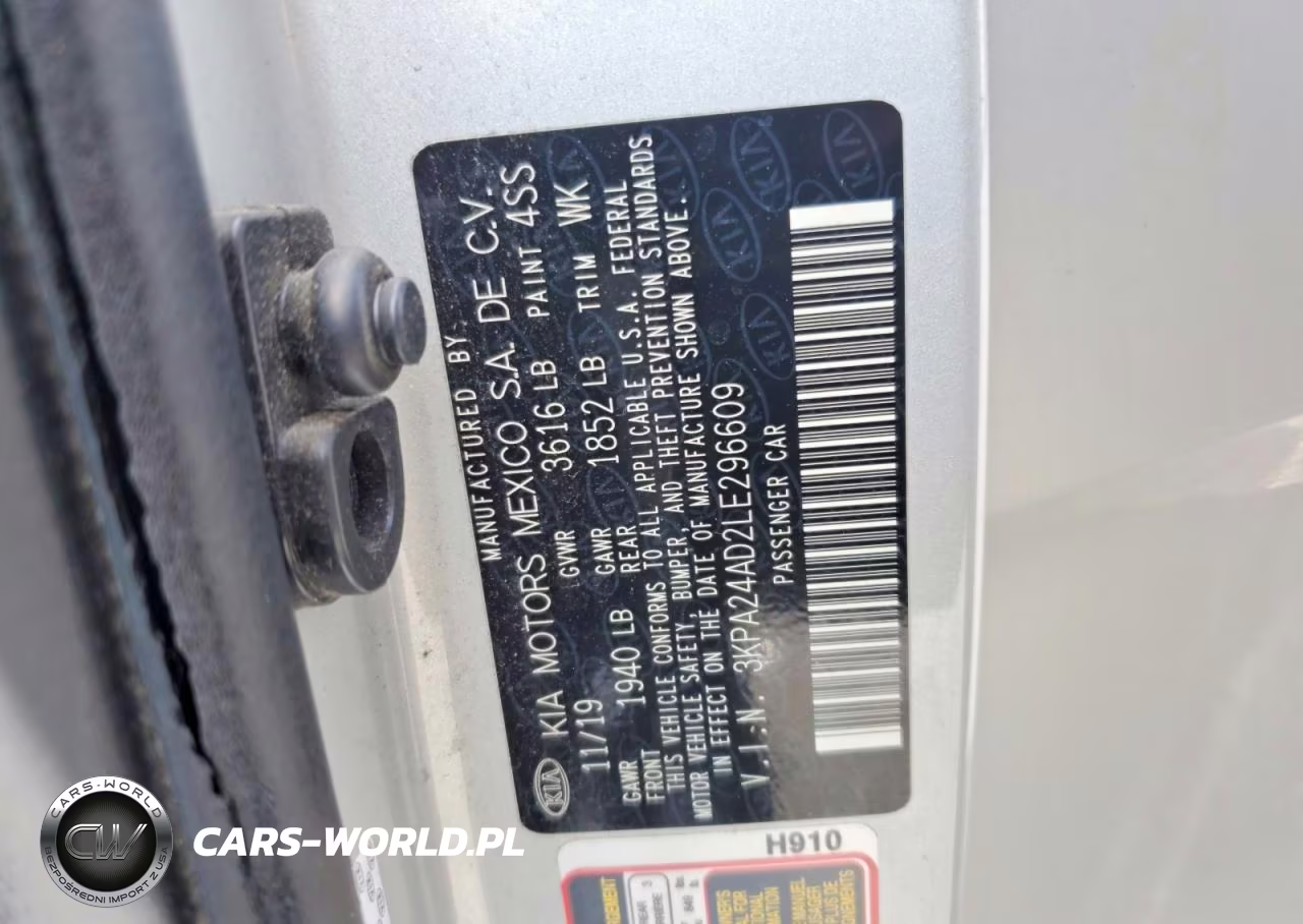 2020 Kia Rio Lx VIN:3KPA24AD2LE296609 - 12