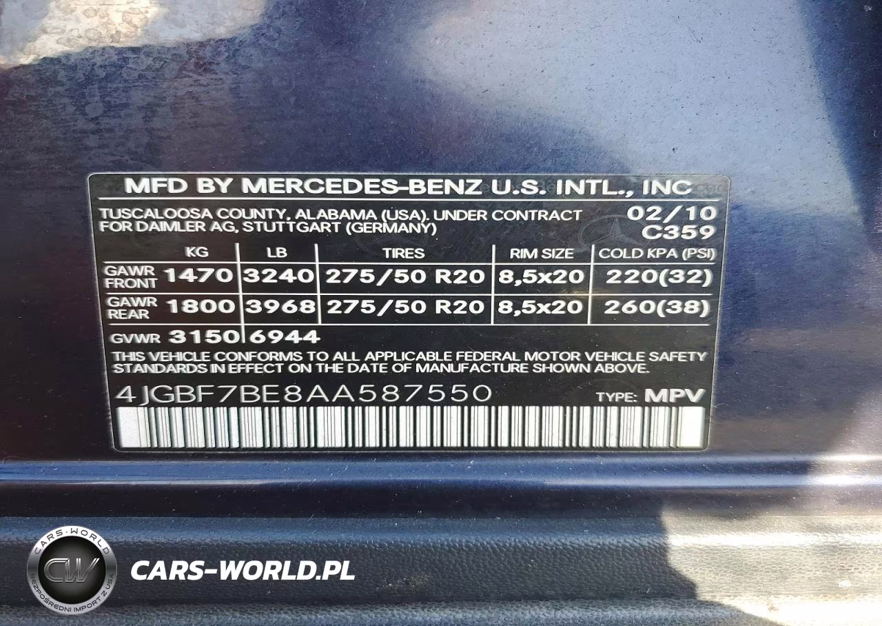 2010 Mercedes-Benz Gl 450 4Matic VIN:4JGBF7BE8AA587550 - 13