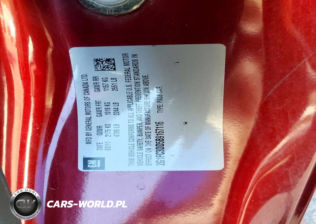 2011 Chevrolet Camaro Lt VIN:2G1FC3DD5B9167116 - 12