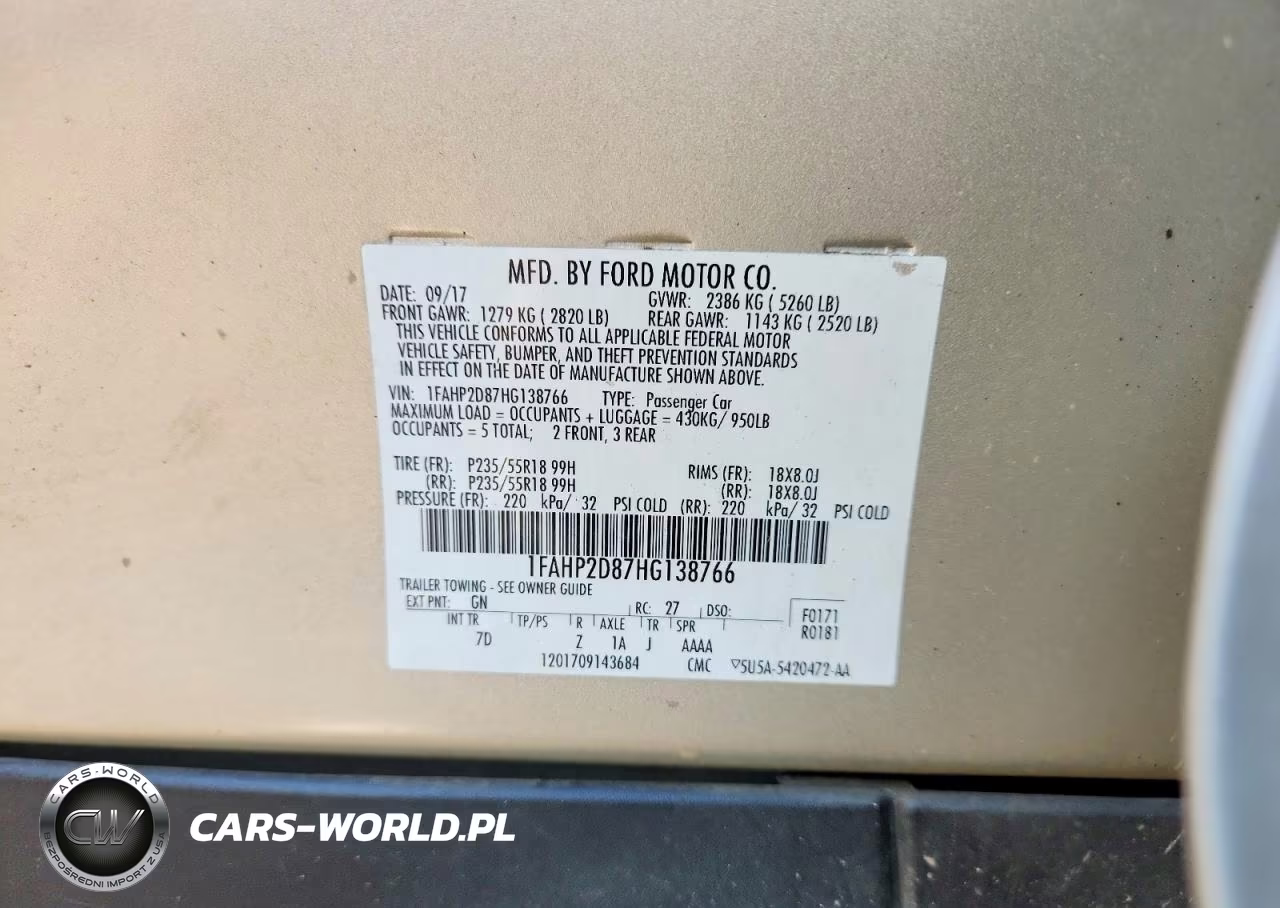2017 Ford Taurus Se VIN:1FAHP2D87HG138766 - 12