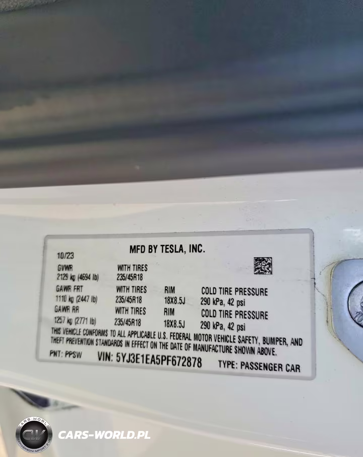2023 Tesla Model 3 VIN:5YJ3E1EA5PF672878 - 12