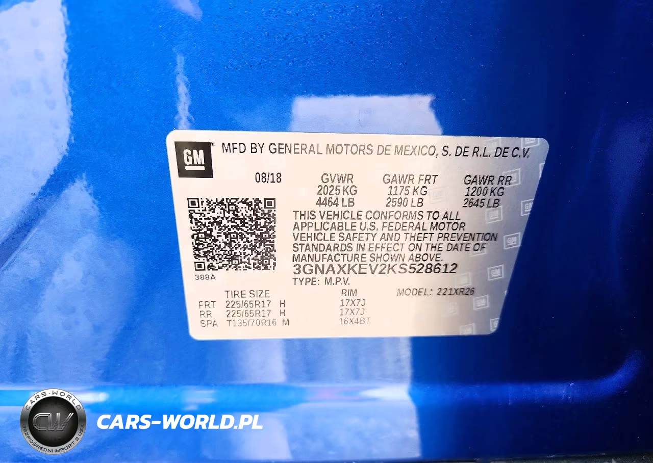 2019 Chevrolet Equinox Lt VIN:3GNAXKEV2KS528612 - 13