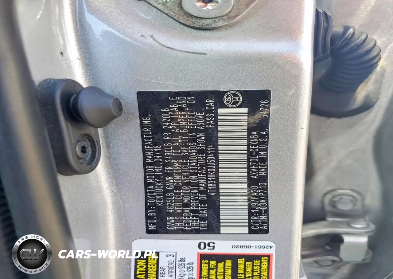 2018 Toyota Camry Le VIN:4T1B31HK0JU504114 - 12
