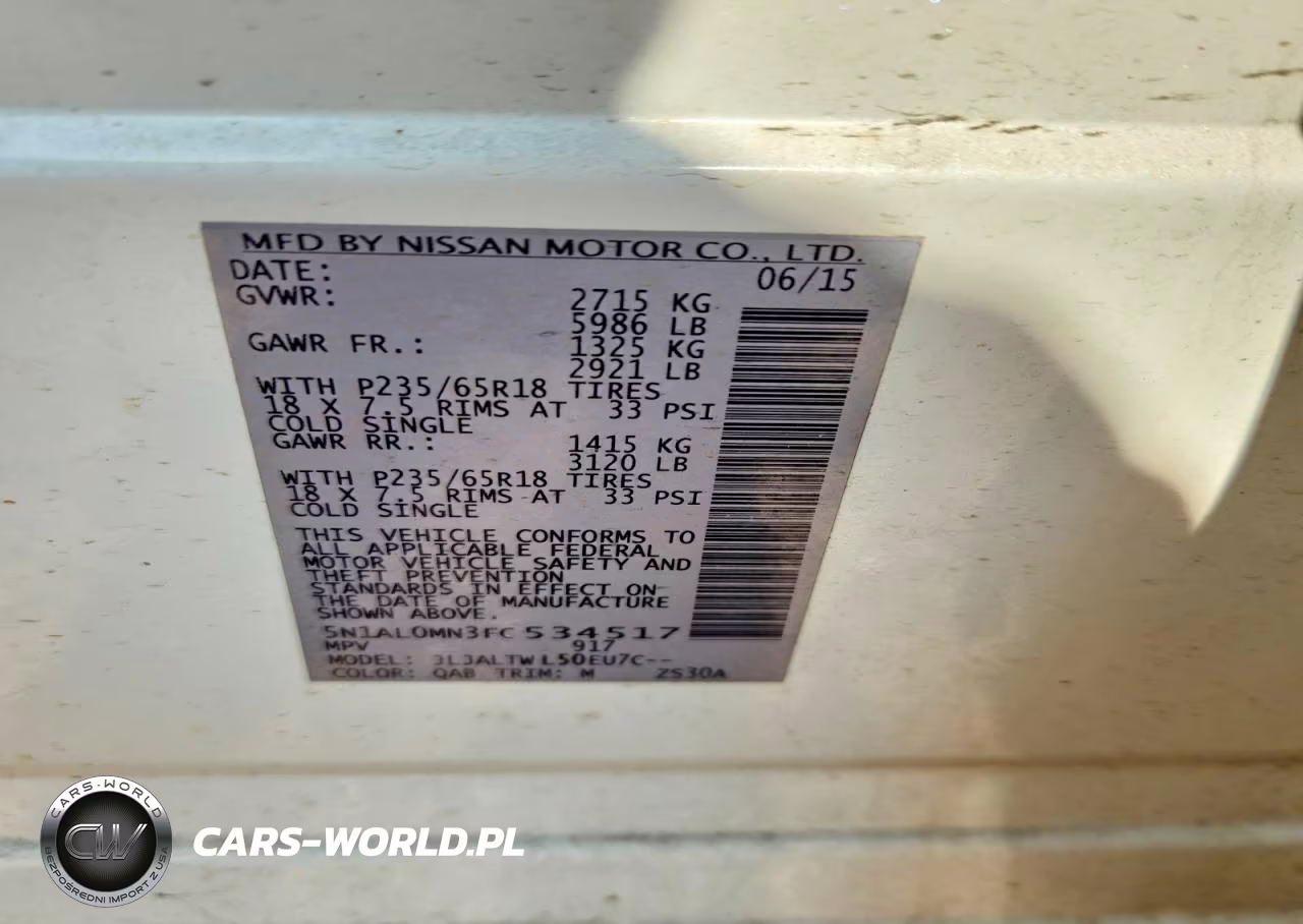 2015 Infiniti Qx60 Base VIN:5N1AL0MN3FC534517 - 14