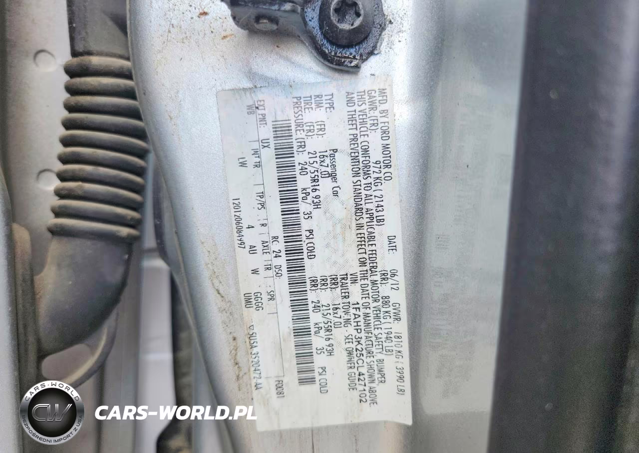 2012 Ford Focus Se VIN:1FAHP3K25CL427102 - 12