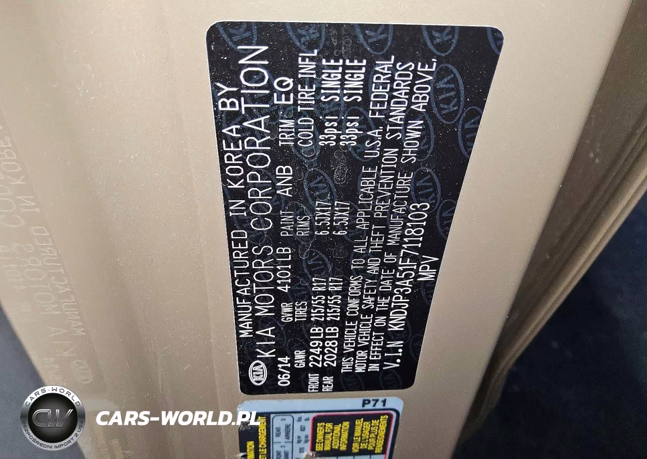 2015 Kia Soul + VIN:KNDJP3A51F7118103 - 12