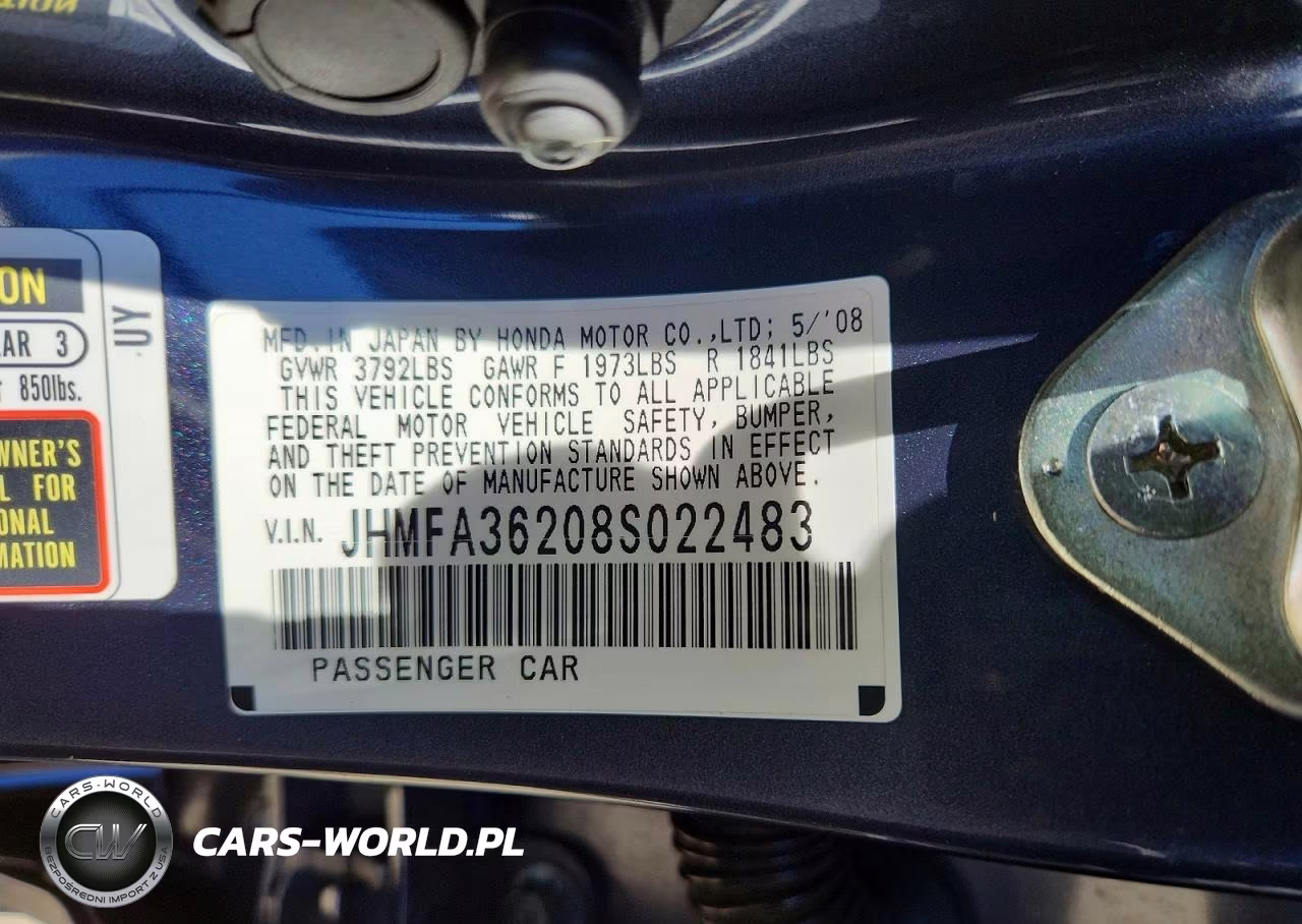 2008 Honda Civic Hybrid VIN:JHMFA36208S022483 - 12