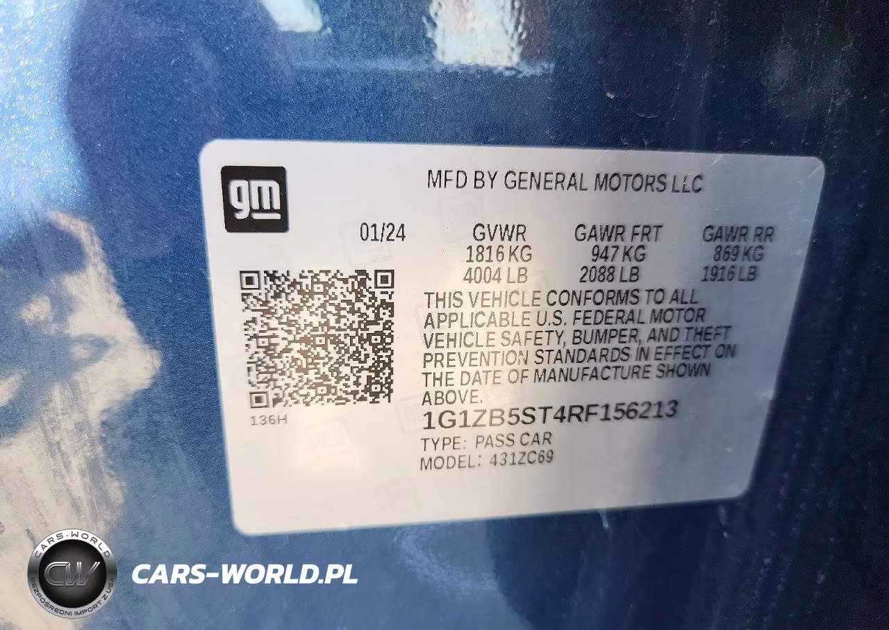 2024 Chevrolet Malibu Ls VIN:1G1ZB5ST4RF156213 - 13