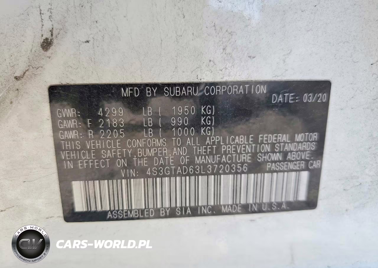 2020 Subaru Impreza Premium VIN:4S3GTAD63L3720356 - 14
