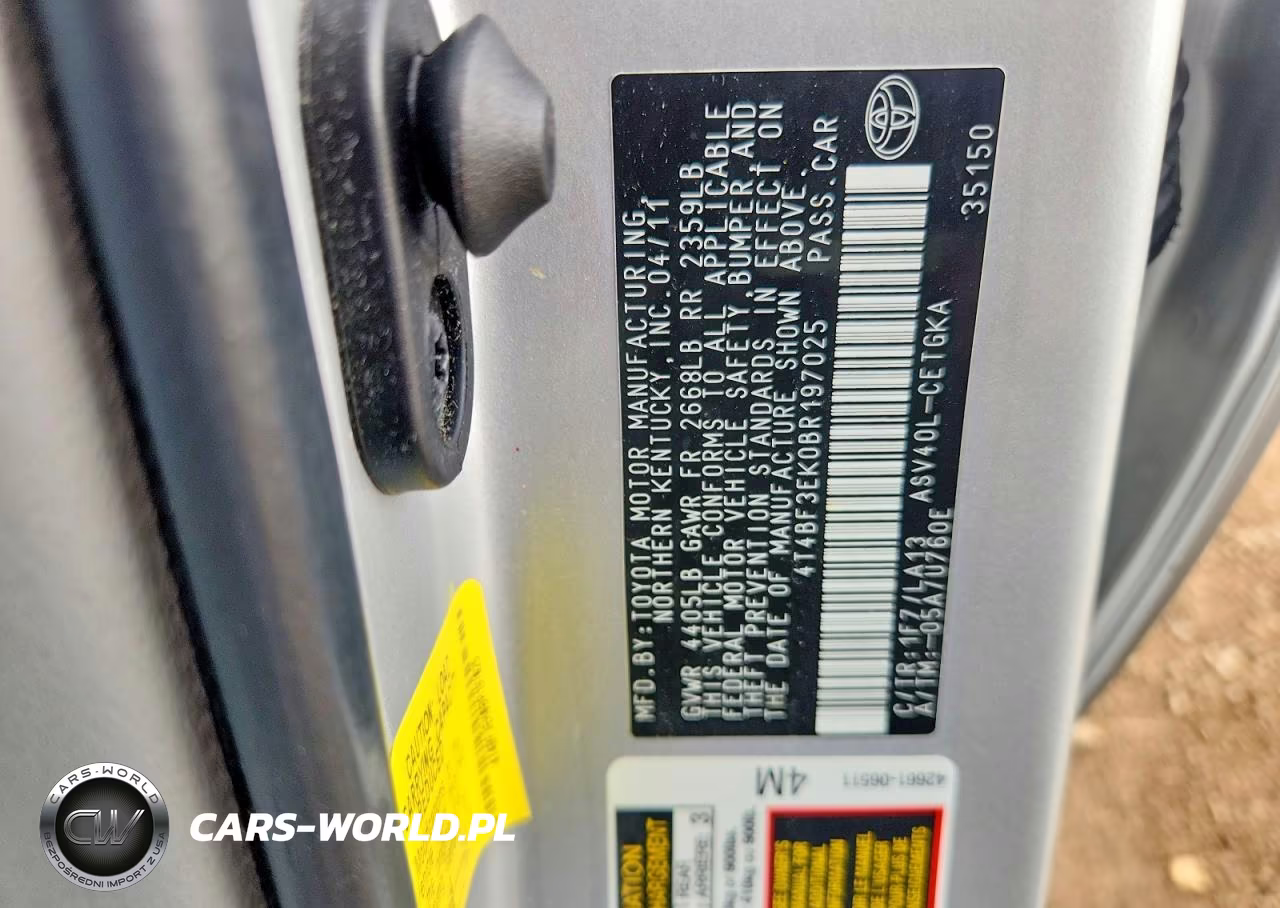 2011 Toyota Camry Base VIN:4T4BF3EK0BR197025 - 12