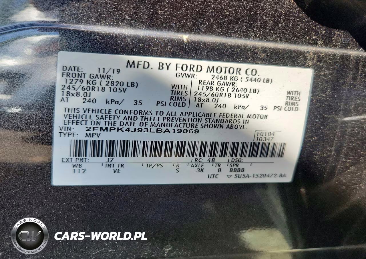 2020 Ford Edge Sel VIN:2FMPK4J93LBA19069 - 13