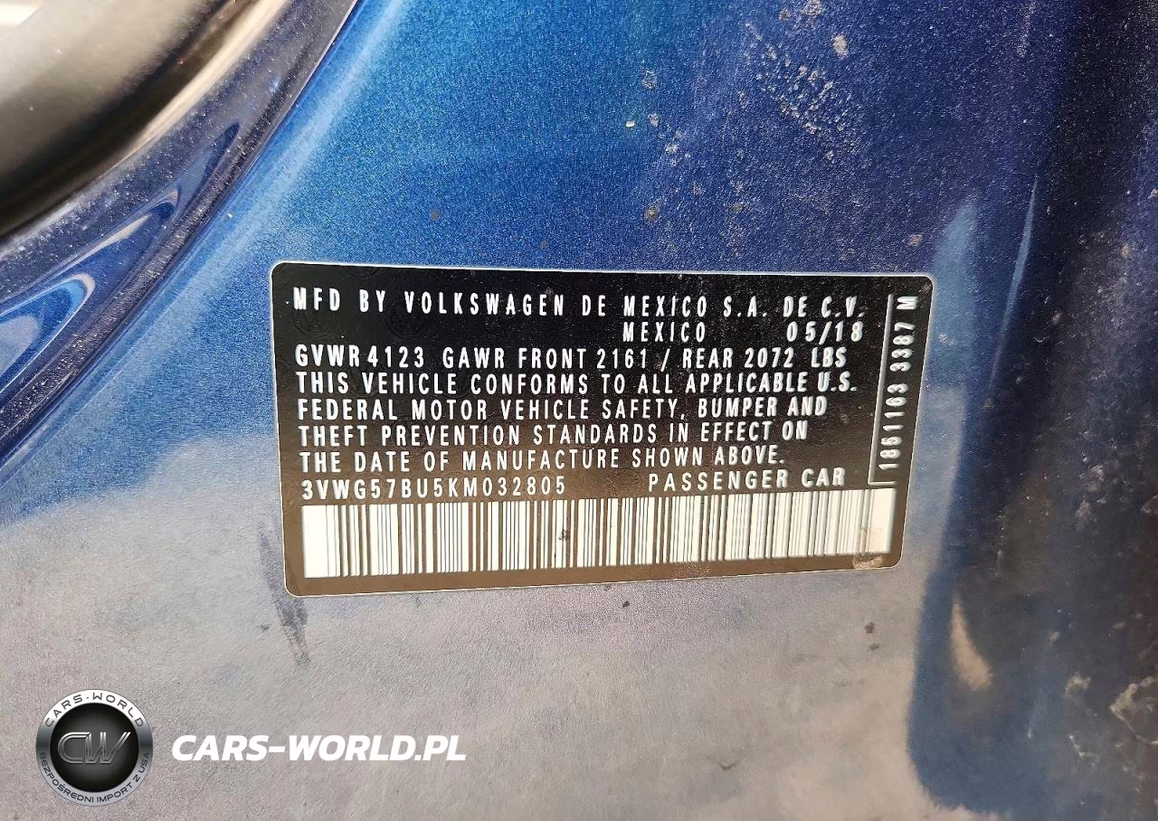 2019 Volkswagen Jetta Sel Premium VIN:3VWG57BU5KM032805 - 12