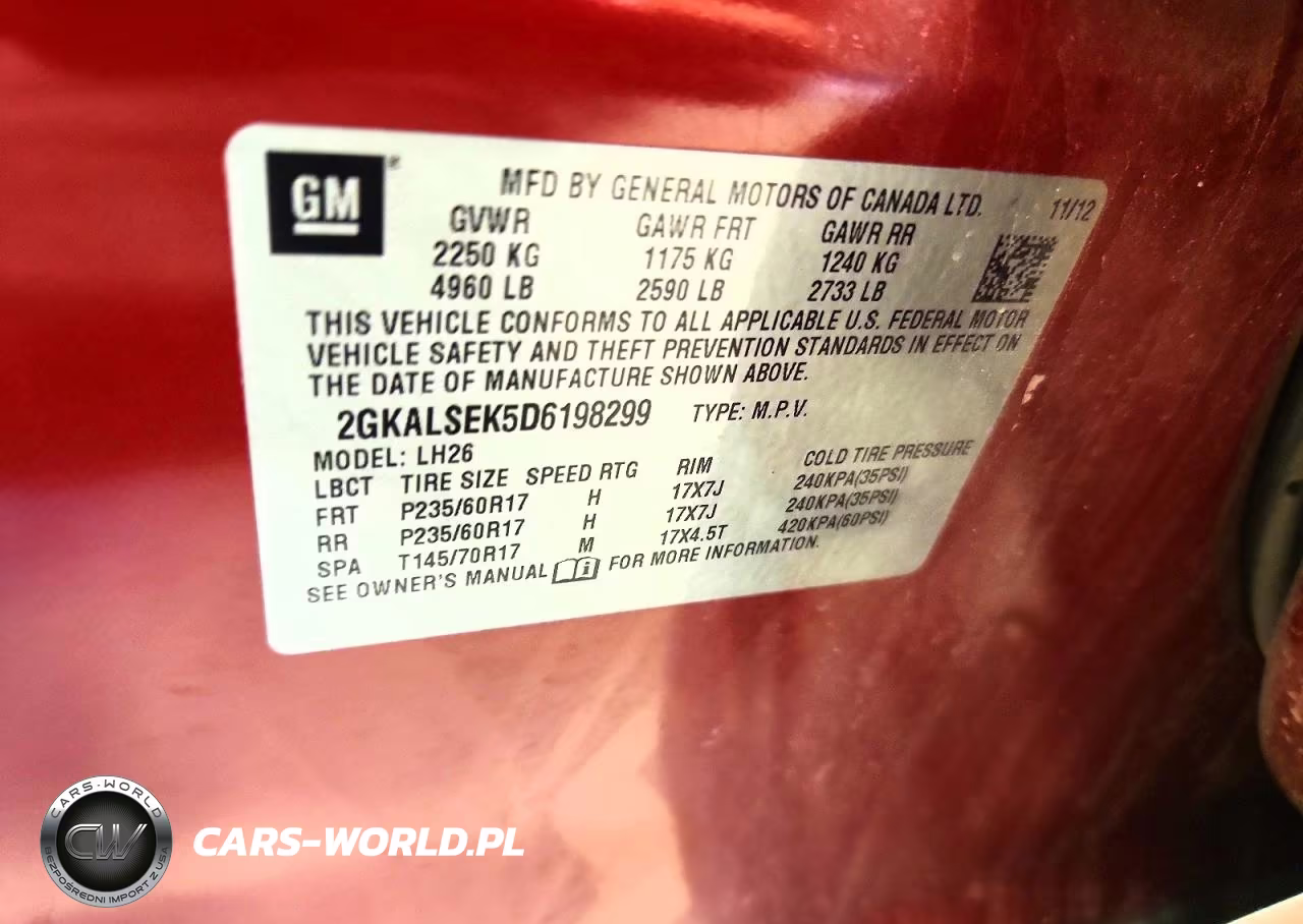 2013 GMC Terrain Sle VIN:2GKALSEK5D6198299 - 13