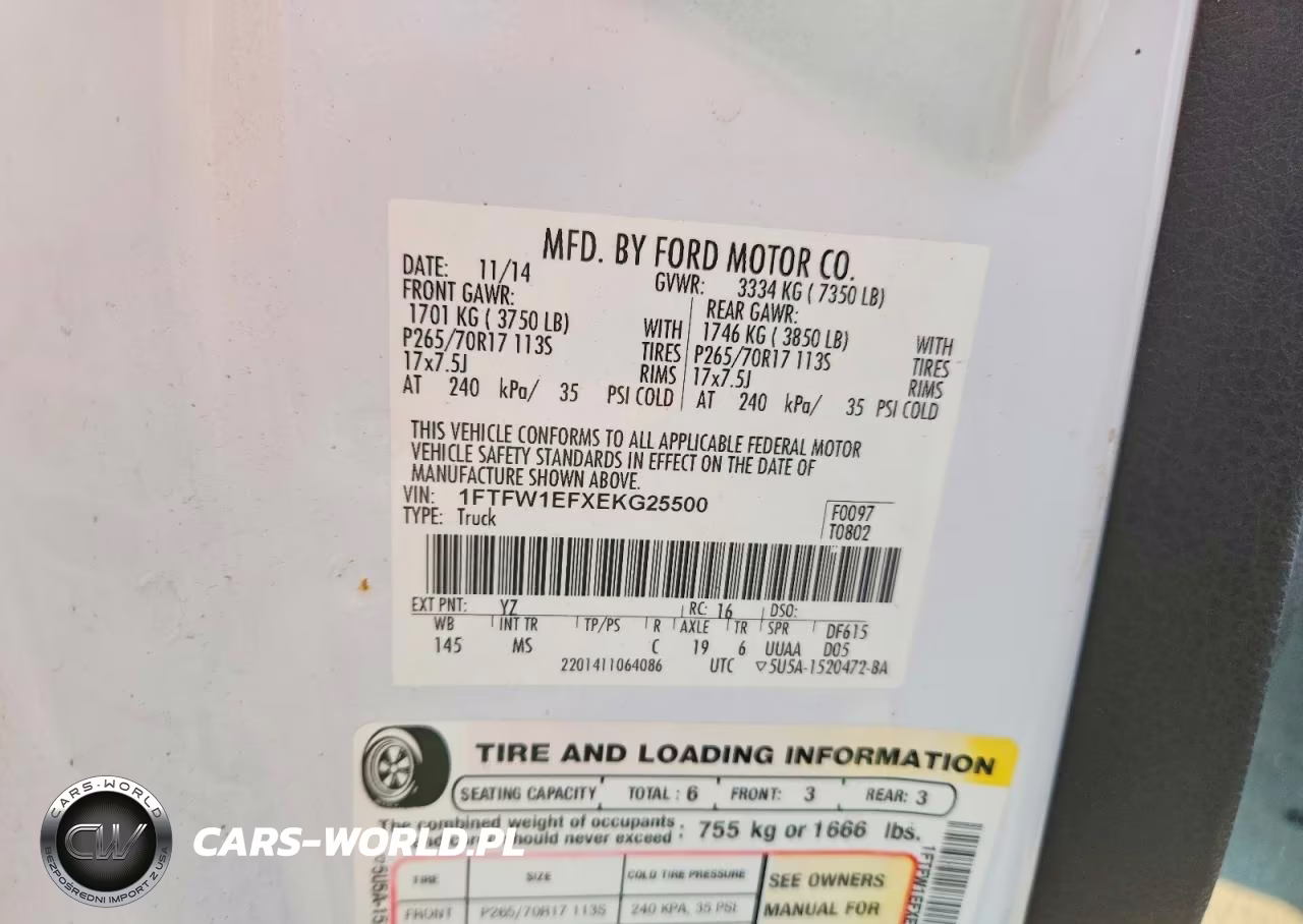 2014 Ford F150 Supercrew VIN:1FTFW1EFXEKG25500 - 13