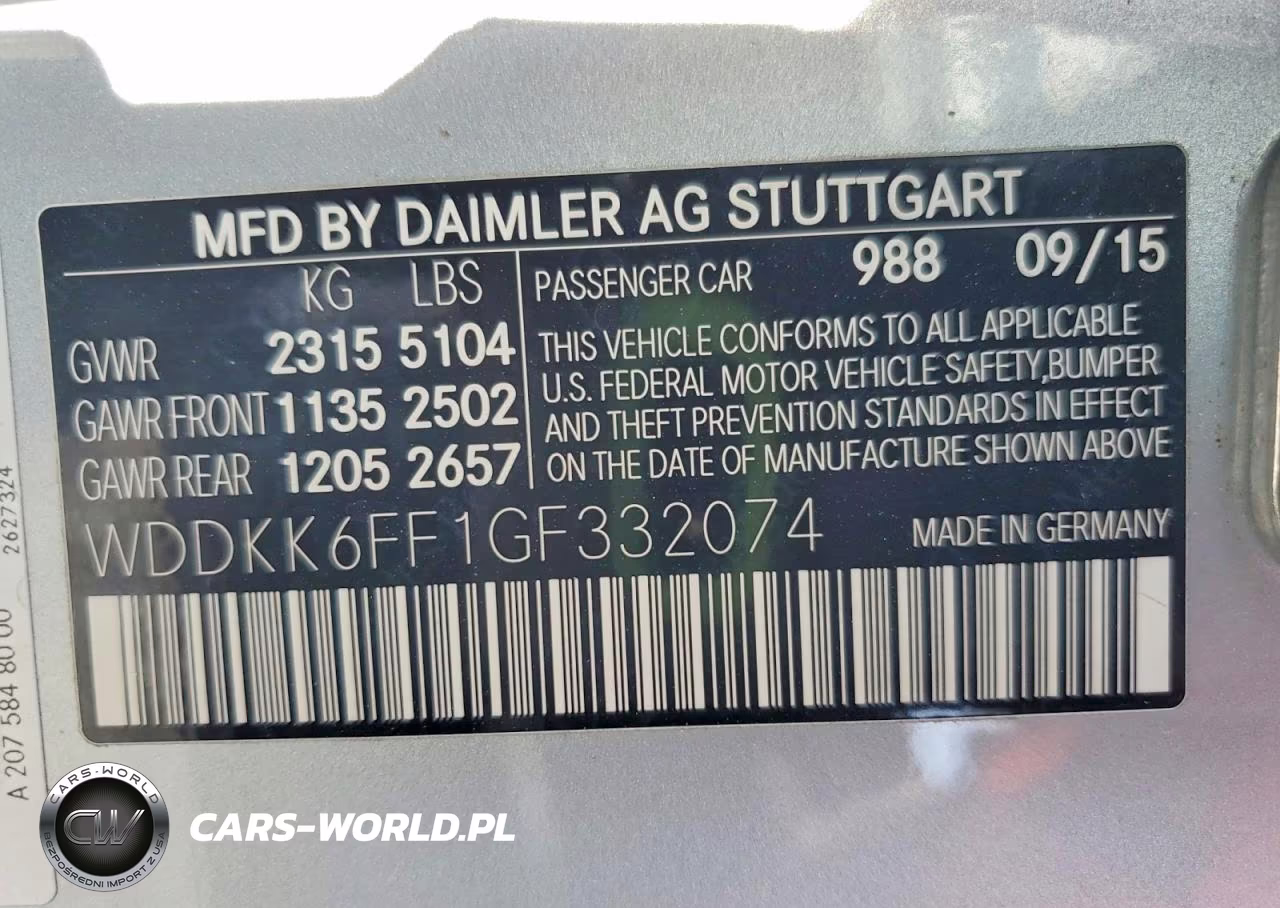 2016 Mercedes-Benz E 400 VIN:WDDKK6FF1GF332074 - 12