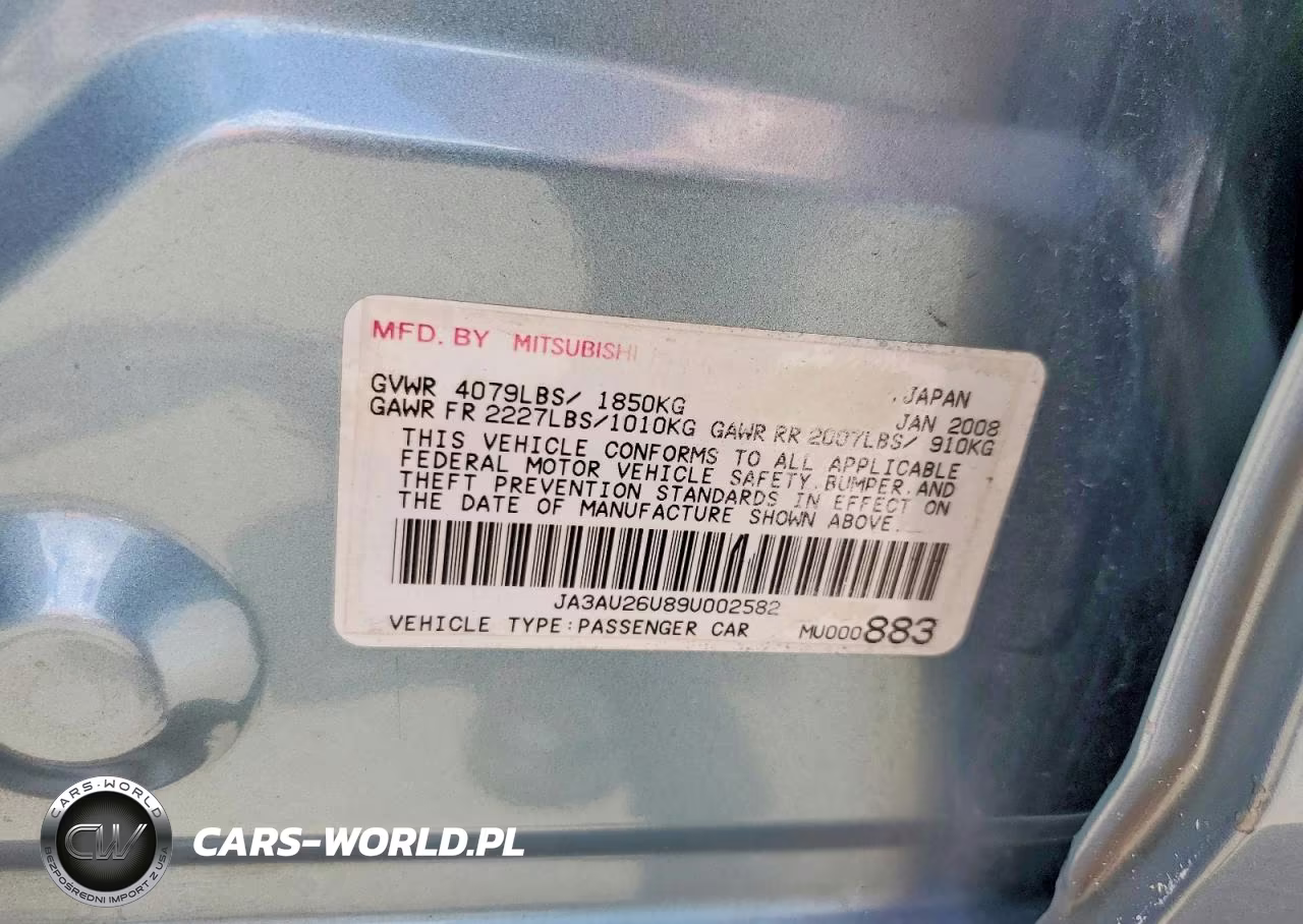 2009 Mitsubishi Lancer Es-Es Sport VIN:JA3AU26U89U002582 - 12