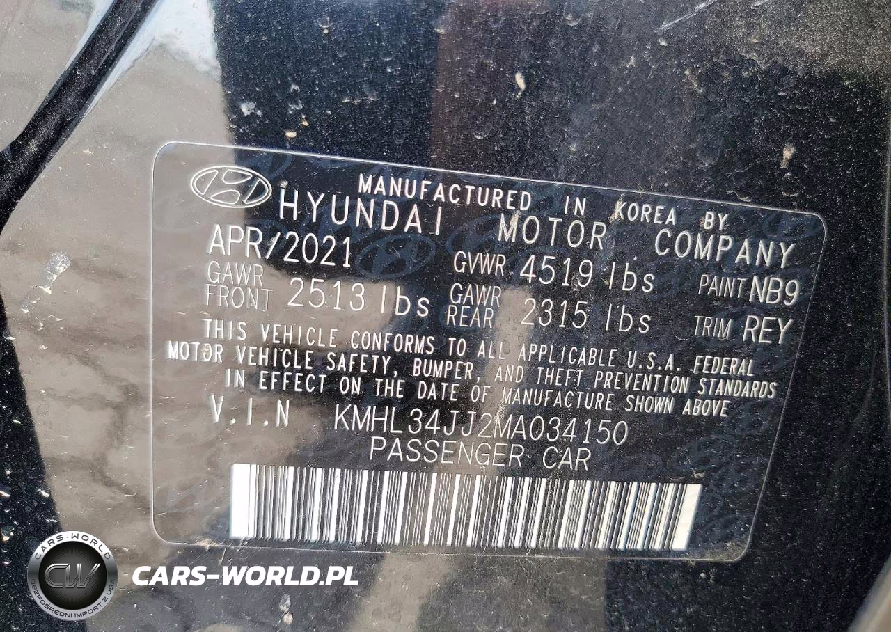 2021 Hyundai Sonata Hybrid Sel VIN:KMHL34JJ2MA034150 - 12