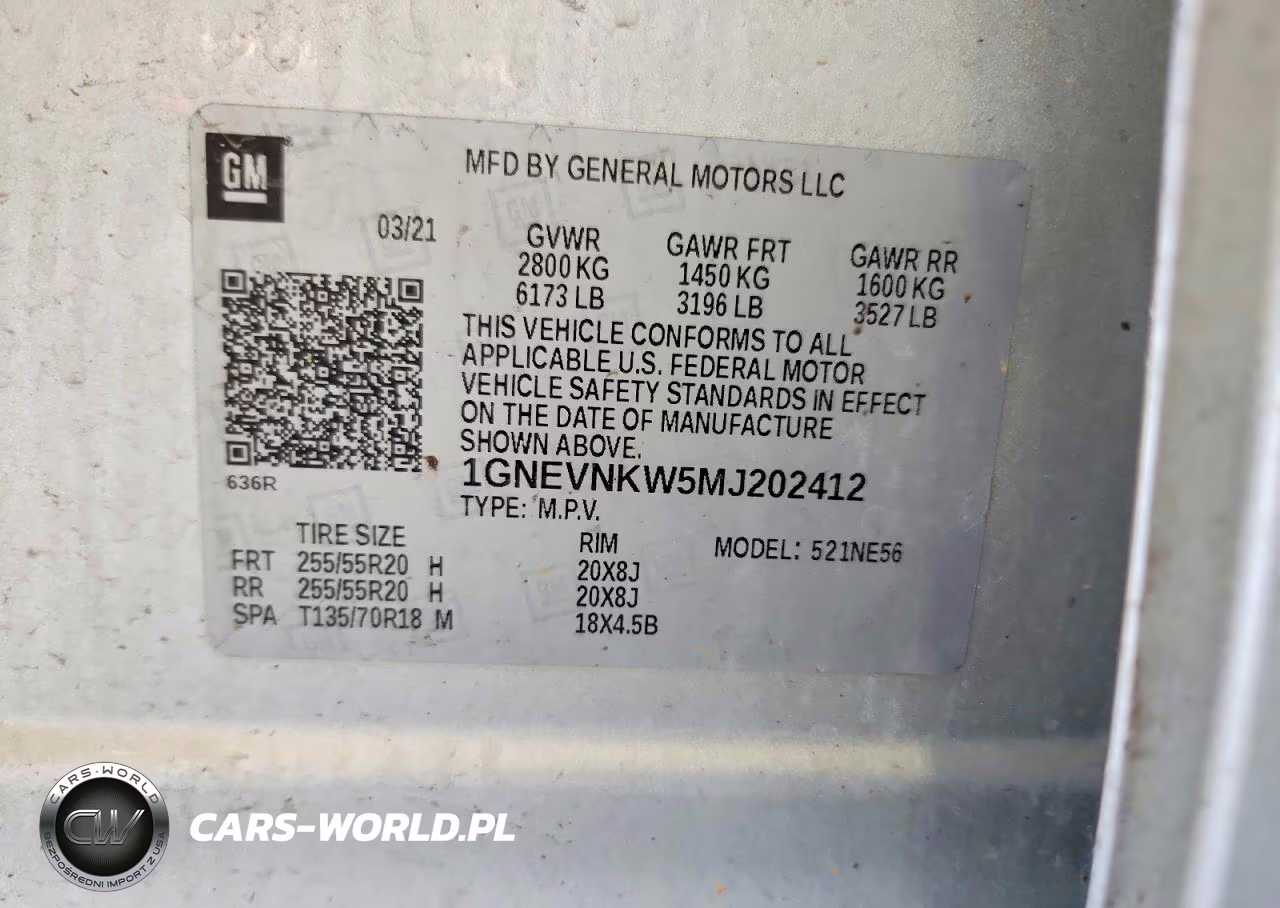 2021 Chevrolet Traverse High Country VIN:1GNEVNKW5MJ202412 - 13