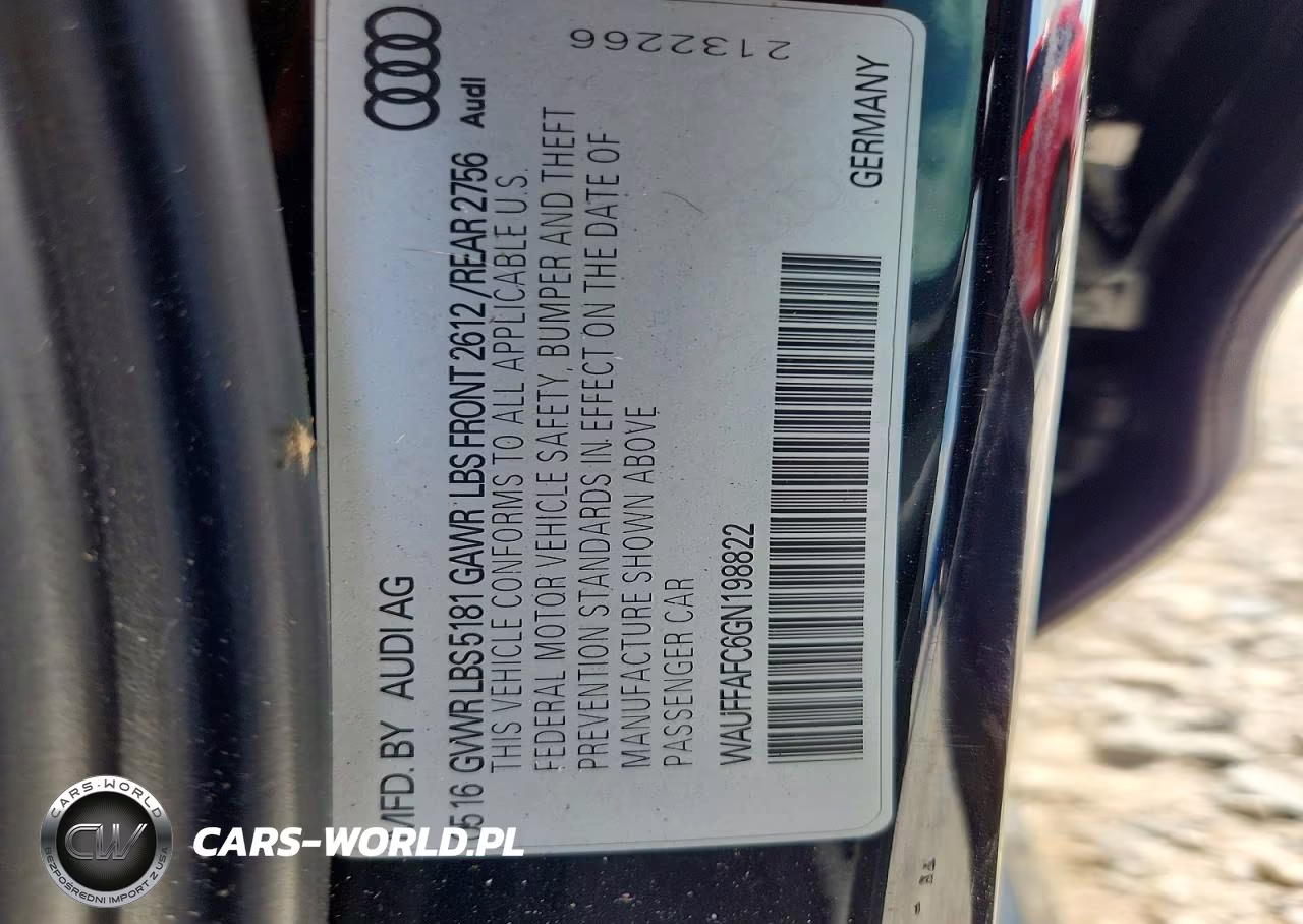 2016 Audi A6 Premium VIN:WAUFFAFC6GN198822 - 12
