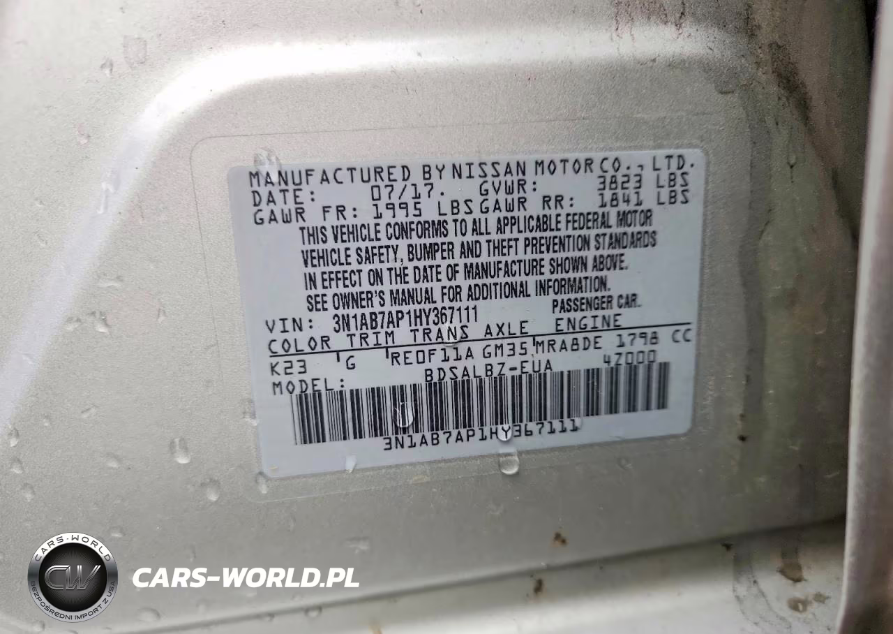 2017 Nissan Sentra S VIN:3N1AB7AP1HY367111 - 12