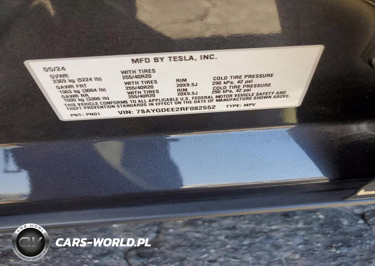 2024 Tesla Model Y VIN:7SAYGDEE2RF082552 - 12