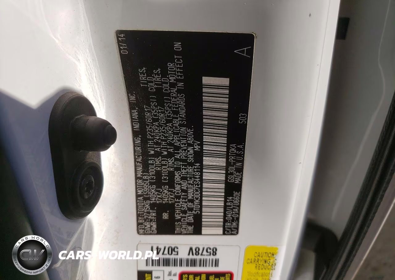 2014 Toyota Sienna Xle 8-Passenger VIN:5TDYK3DC7ES448114 - 13