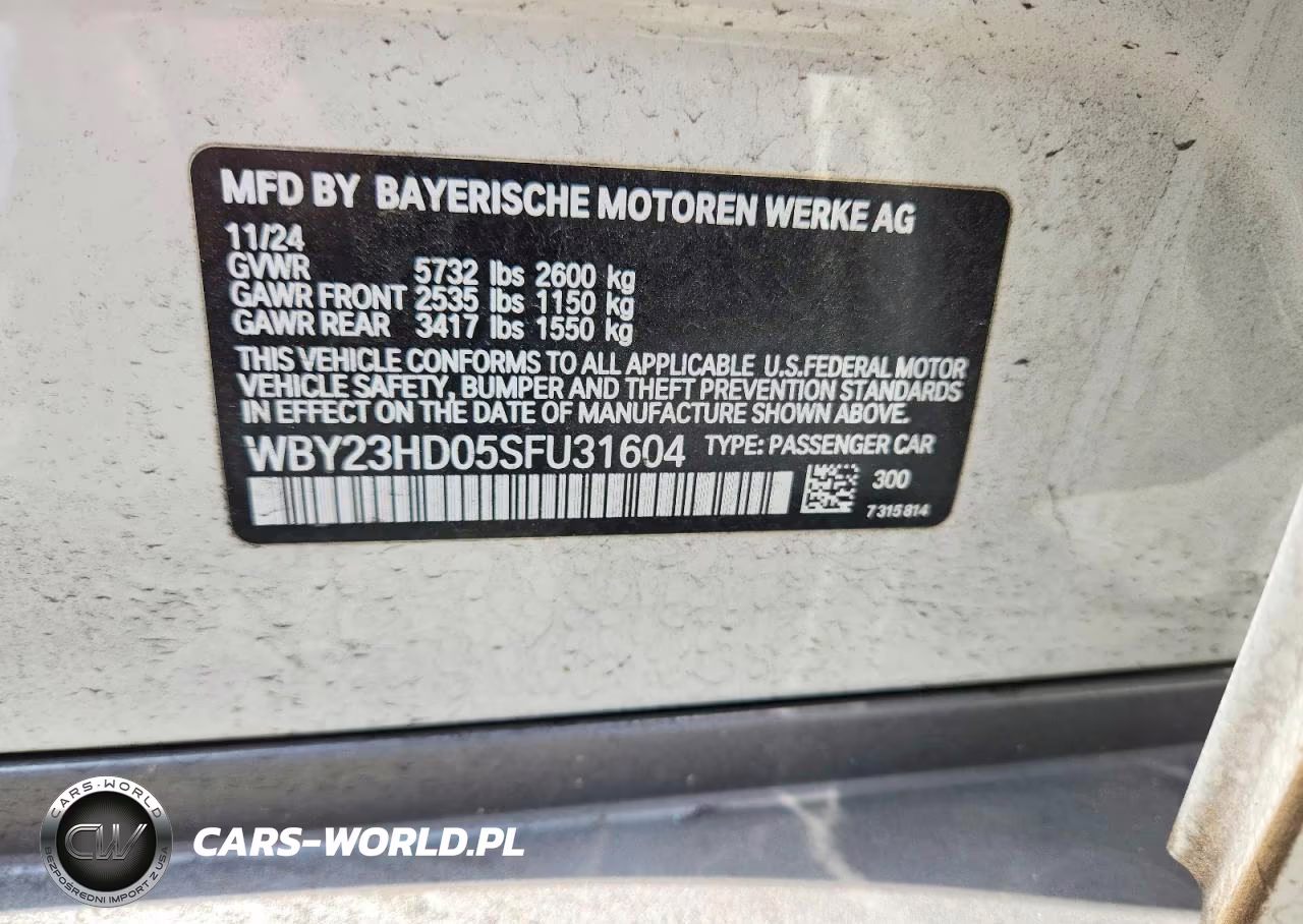 2025 BMW I4 Edrive 40 VIN:WBY23HD05SFU31604 - 12
