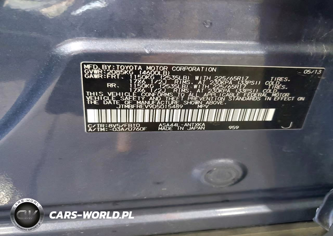 2013 Toyota Rav4 Le VIN:JTMBFREV9D5015489 - 13