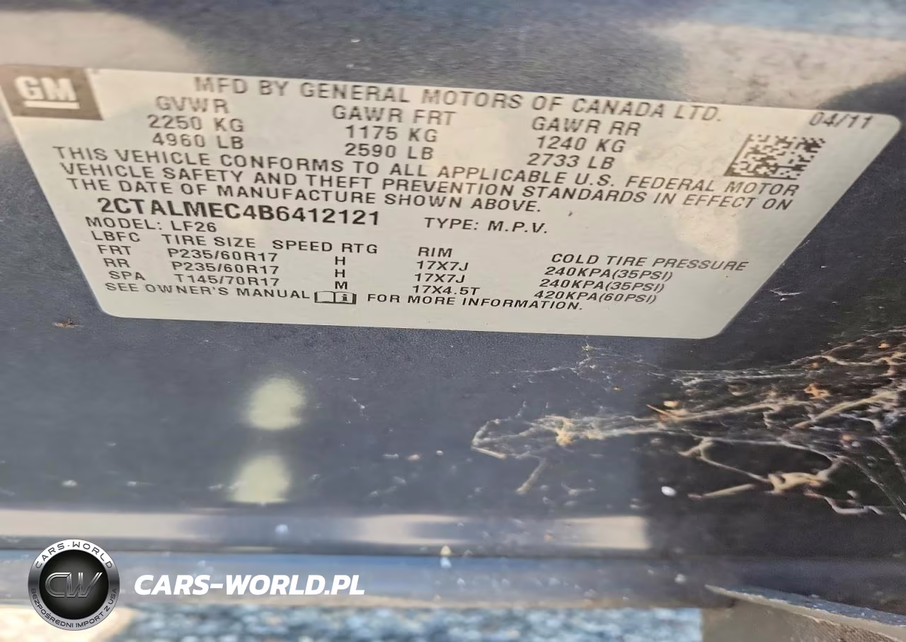 2011 GMC Terrain Sle VIN:2CTALMEC4B6412121 - 13