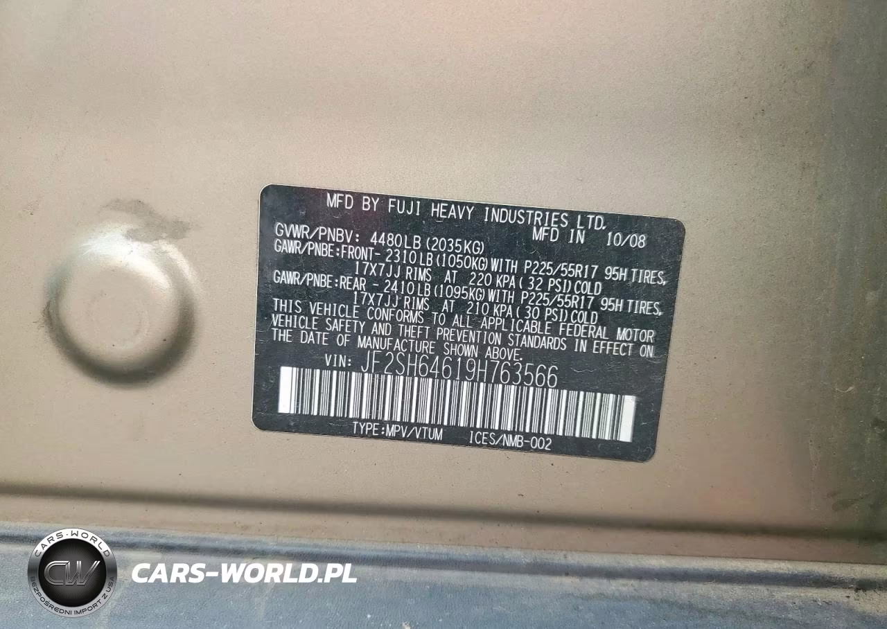 2009 Subaru Forester 2.5X Limited VIN:JF2SH64619H763566 - 12