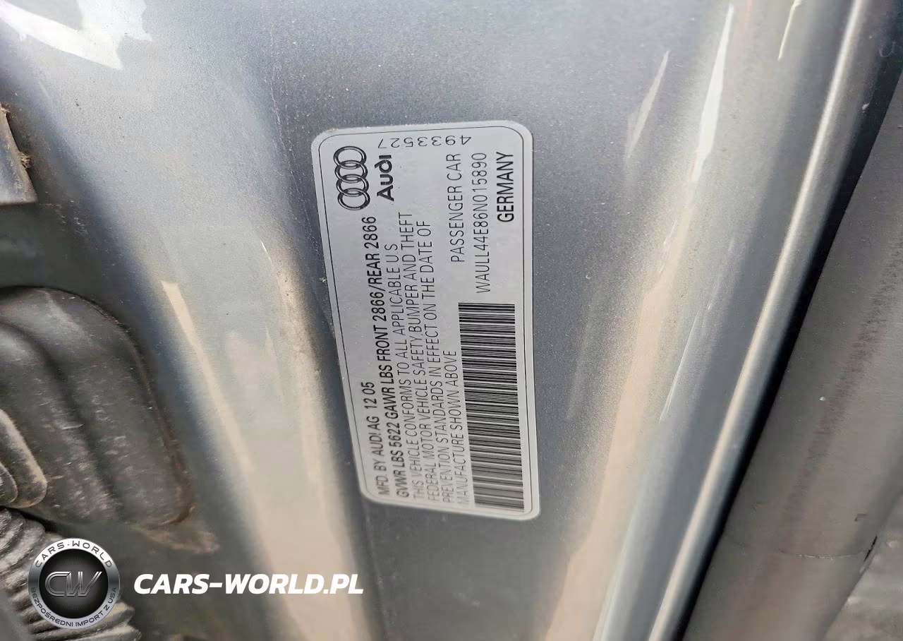 2006 Audi A8 4.2 Quattro VIN:WAULL44E86N015890 - 13
