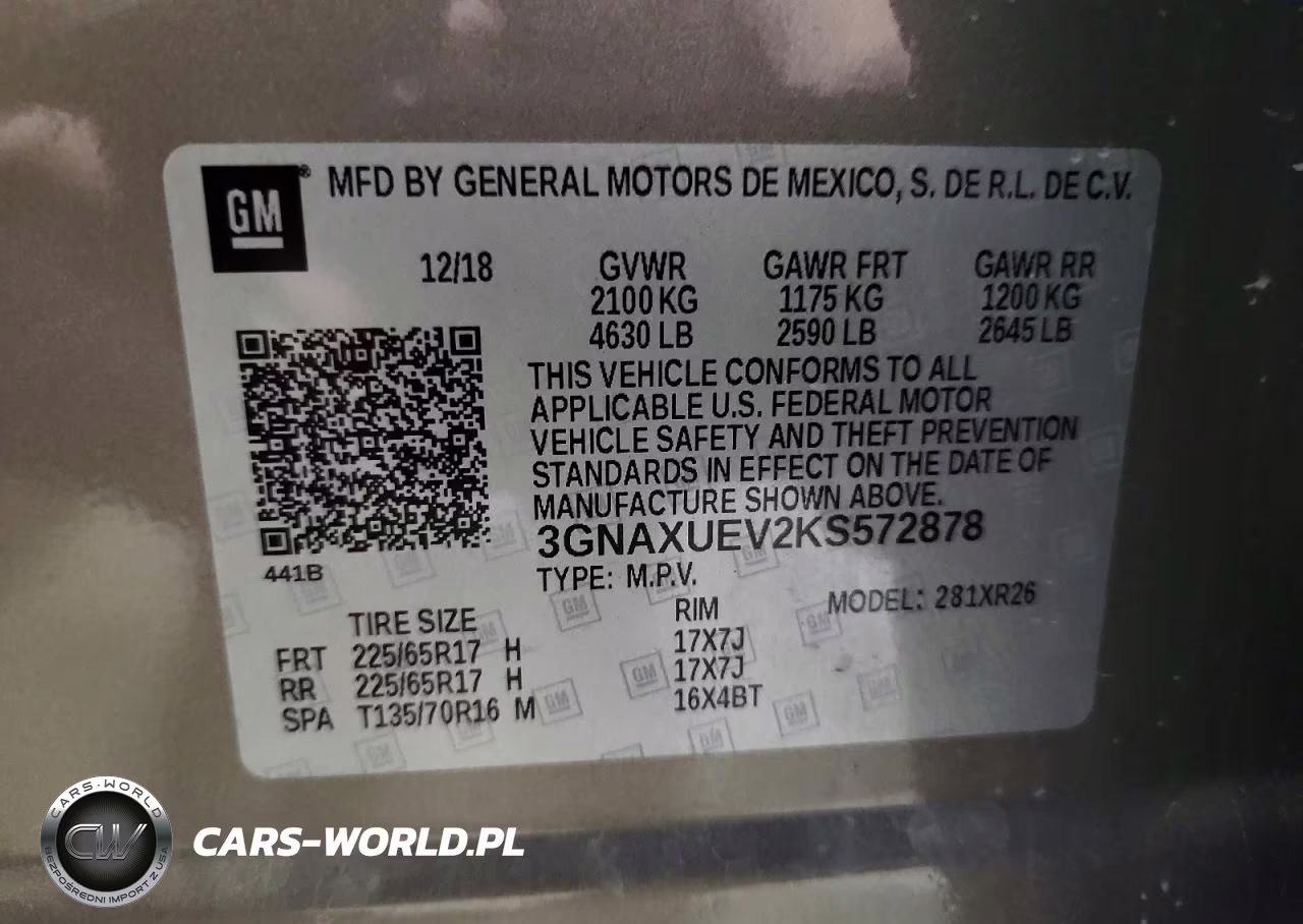 2019 Chevrolet Equinox Lt VIN:3GNAXUEV2KS572878 - 13