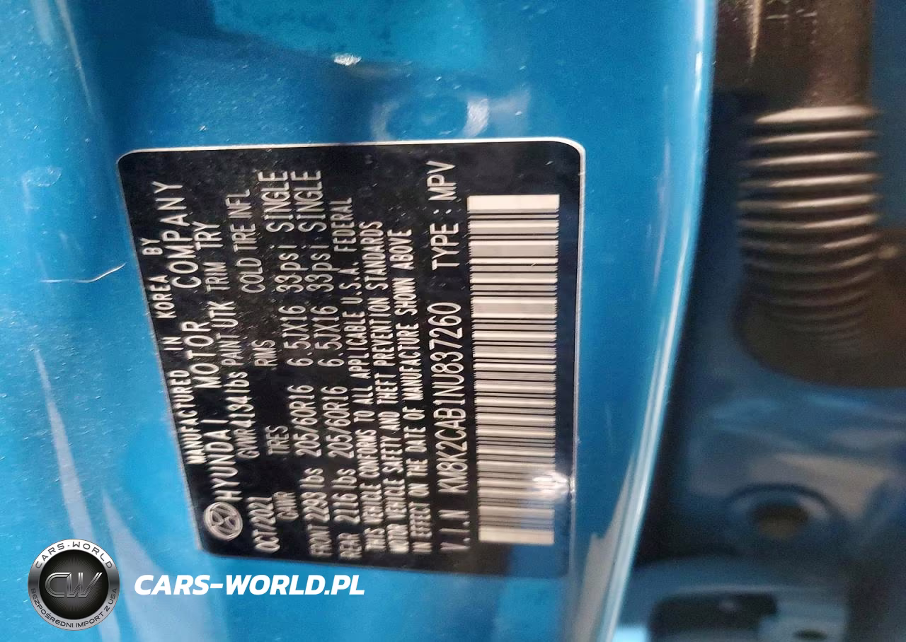 2022 Hyundai Kona Se VIN:KM8K2CAB1NU837260 - 14