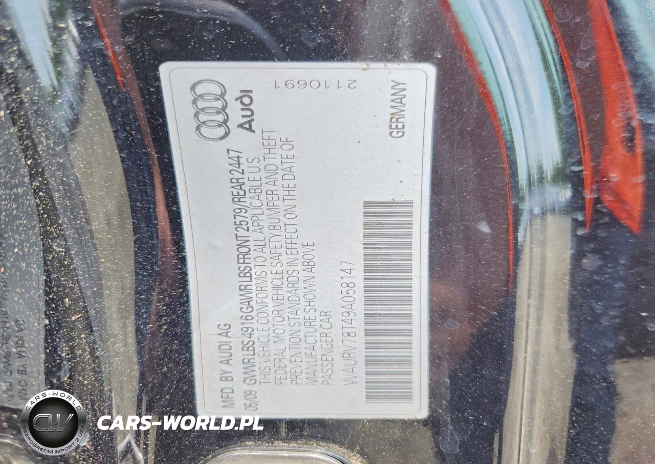 2009 Audi S5 Quattro VIN:WAURV78T49A058147 - 13