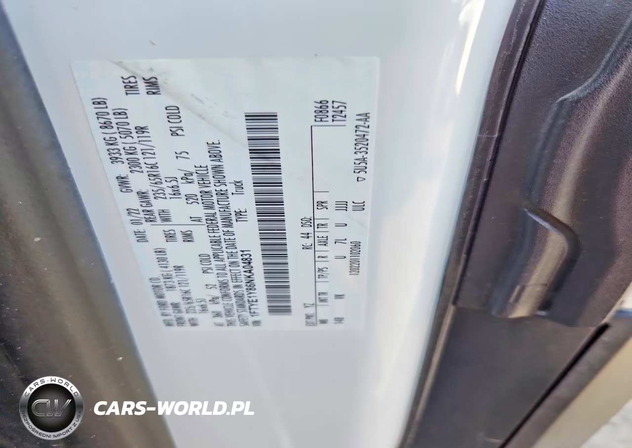 2022 Ford Transit T-150 VIN:1FTYE1Y86NKA04831 - 13