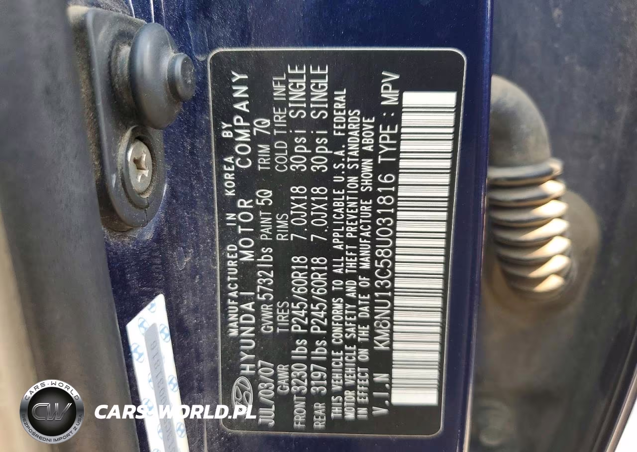 2008 Hyundai Veracruz Gls VIN:KM8NU13C58U031816 - 13