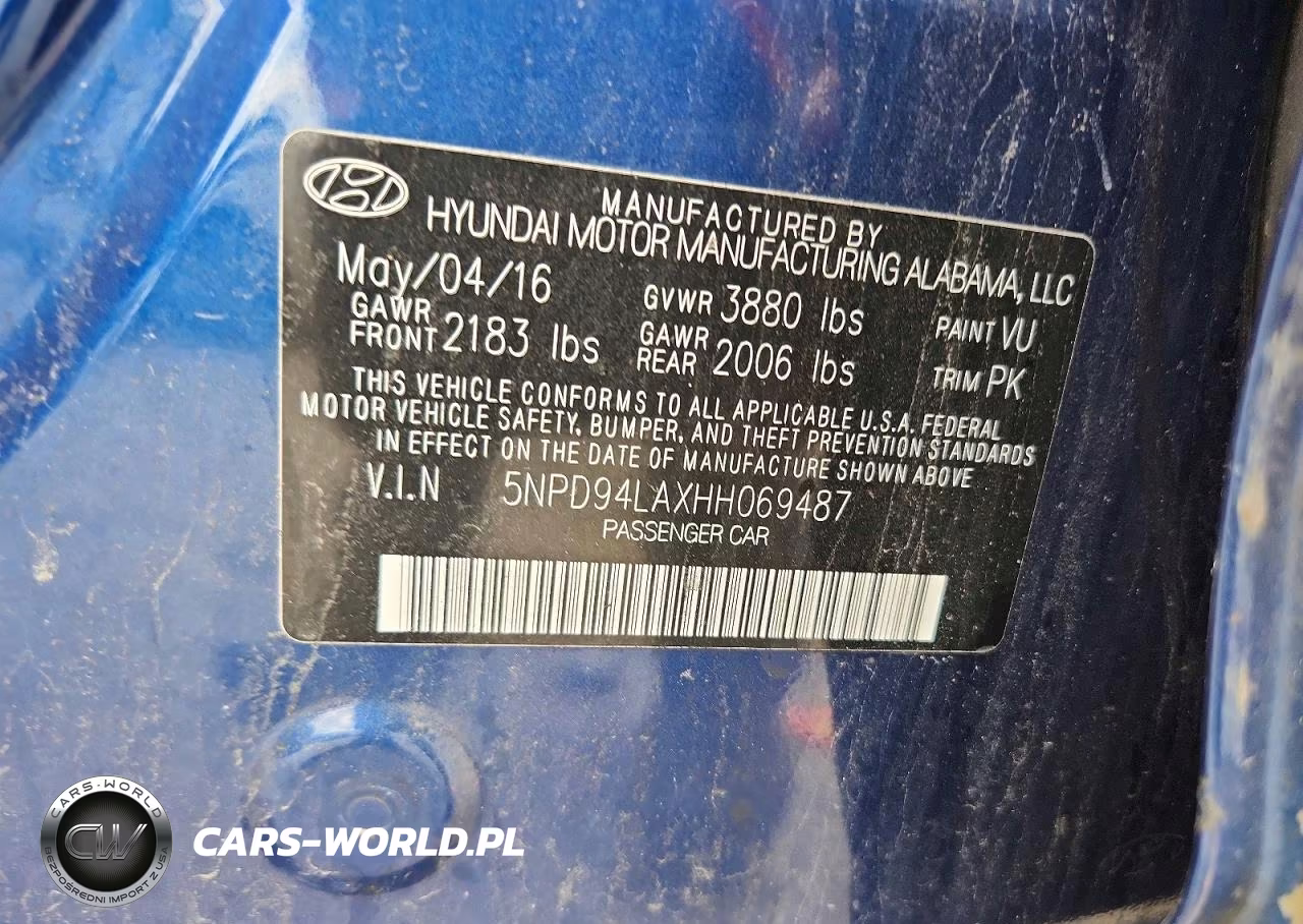 HYUNDAI ELANTRA VIN:5NPD94LAXHH069487 - 12