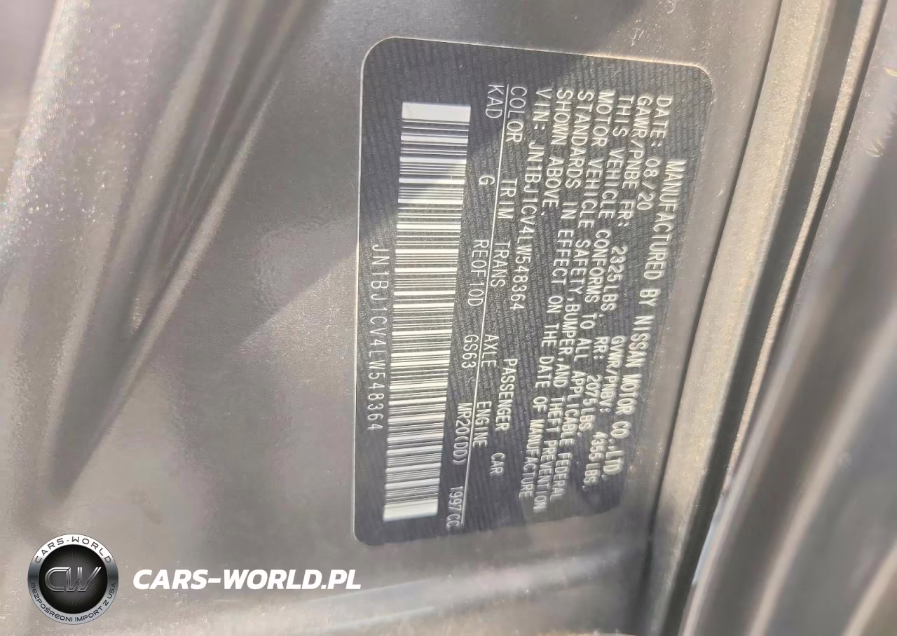 2020 Nissan Rogue Sport Sv VIN:JN1BJ1CV4LW548364 - 13