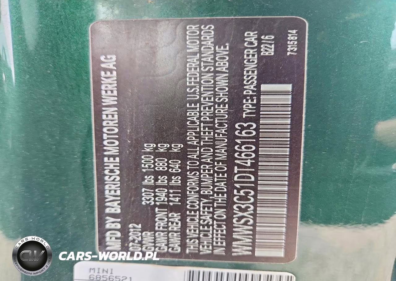 2013 Mini Cooper Coupe S VIN:WMWSX3C51DT466163 - 12