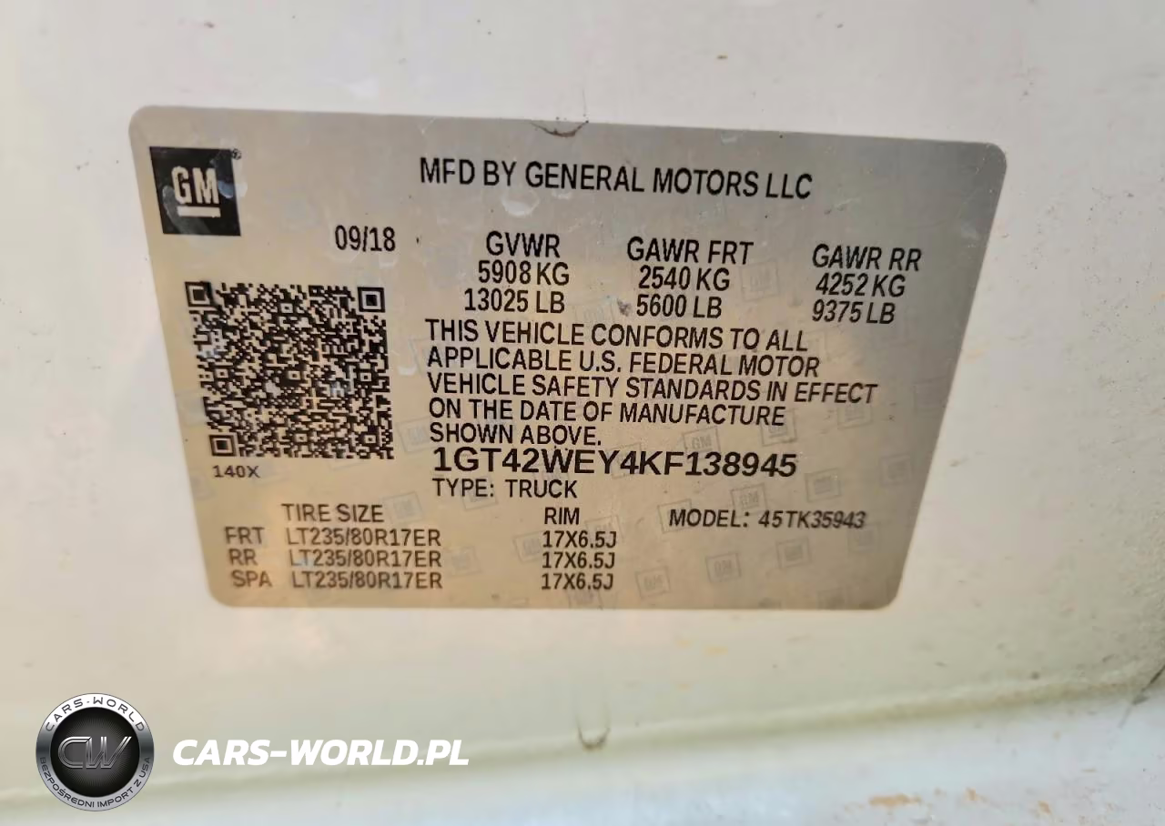 2019 GMC Sierra K3500 Denali VIN:1GT42WEY4KF138945 - 13
