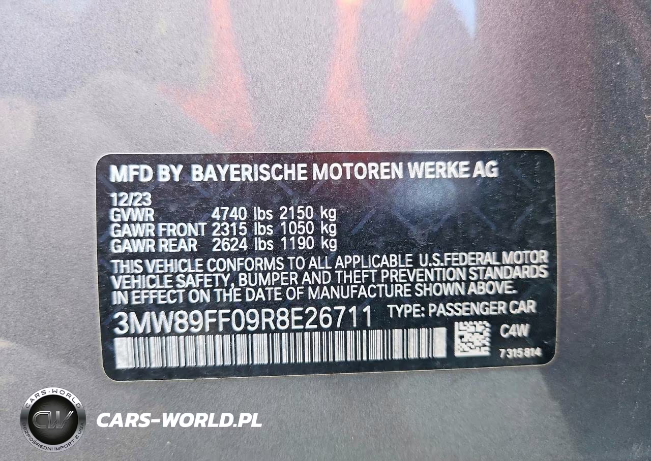 2024 BMW 330Xi VIN:3MW89FF09R8E26711 - 12