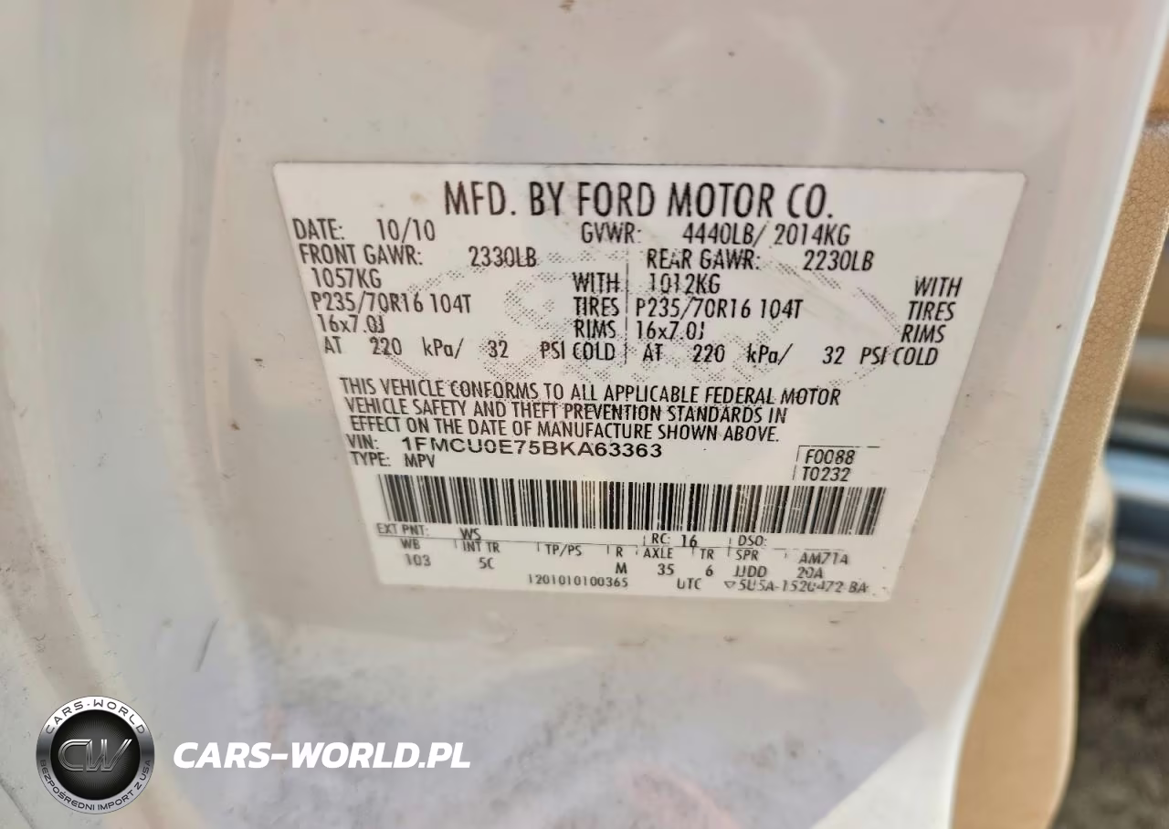 2011 Ford Escape Limited VIN:1FMCU0E75BKA63363 - 13