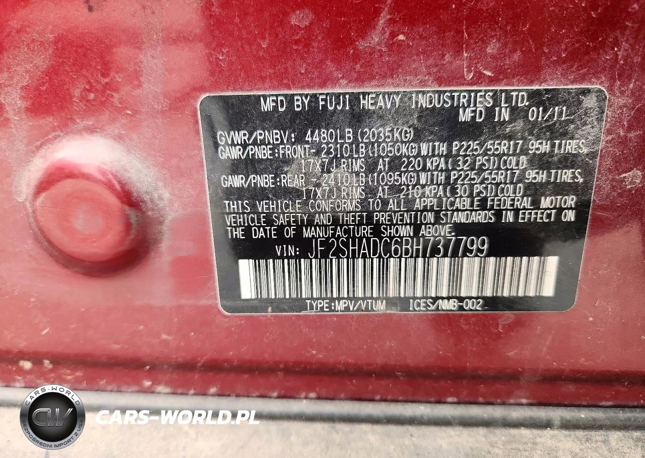 2011 Subaru Forester 2.5X Premium VIN:JF2SHADC6BH737799 - 13