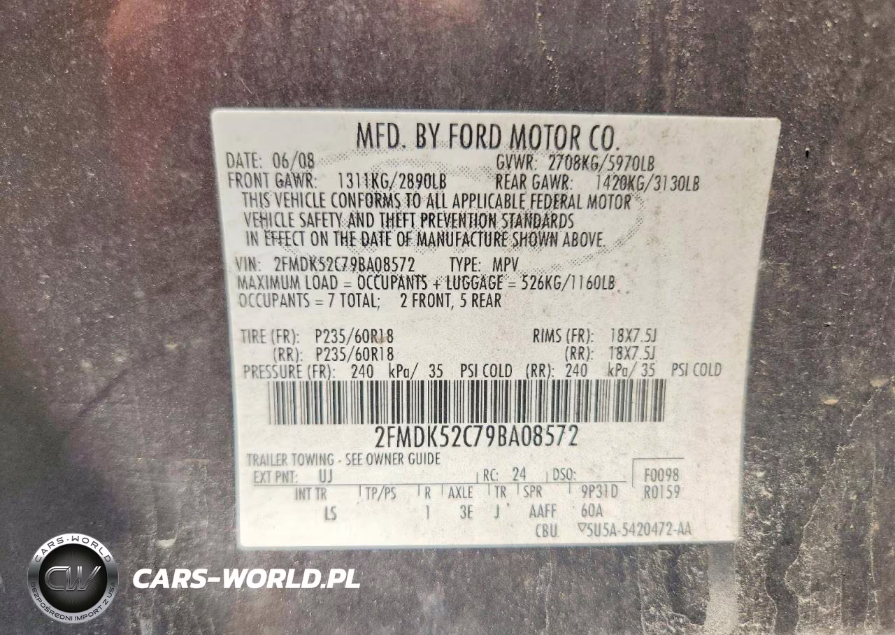2009 Ford Flex Sel VIN:2FMDK52C79BA08572 - 13