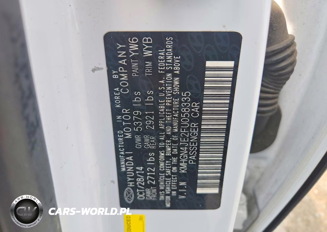 2015 Hyundai Genesis 3.8L VIN:KMHGN4JE2FU058335 - 12