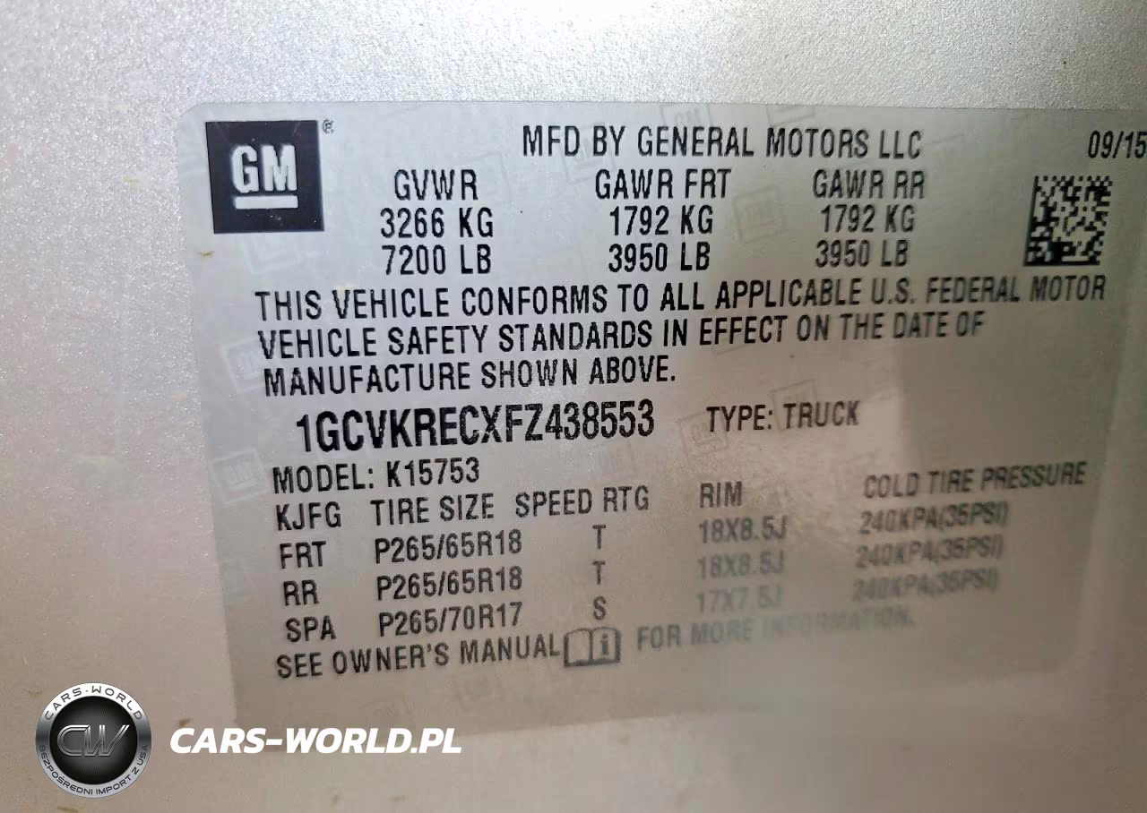 2015 Chevrolet Silverado K1500 Lt VIN:1GCVKRECXFZ438553 - 12